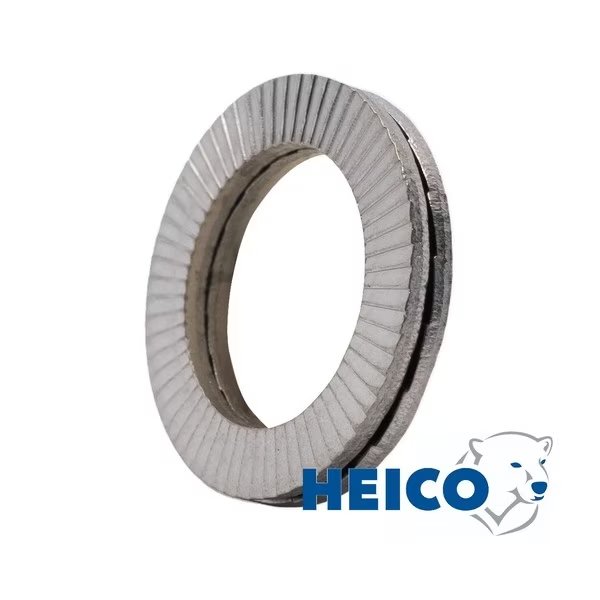 Wedge Lock Washer, For Screw Size 22 mm Steel, Zinc Flake Finish, 50 PK, Heico-Lock, Mfr#: HLB-22SS